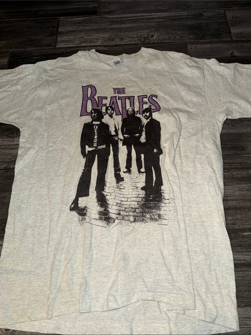 The Beatles T‑Shirt 1995 - vintage with Purple Logo single stitch xl